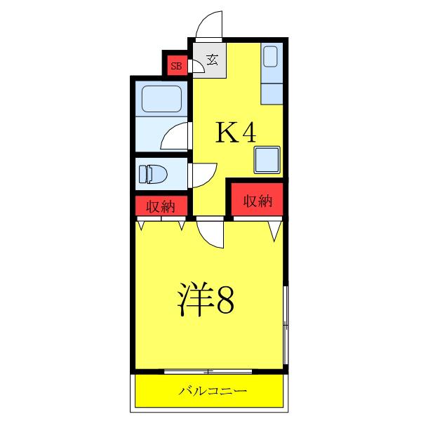 第一コンクラマンション(1K/3階)の間取り写真