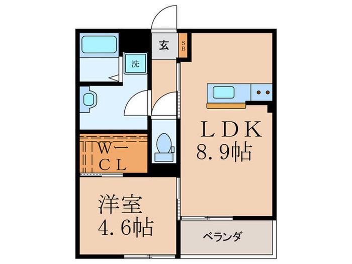 フラン小倉(1LDK/1階)の間取り写真