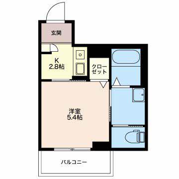 えちぜん鉄道三国線 福大前西福井駅 徒歩9分 3階建 築7年(1K/1階)の間取り写真