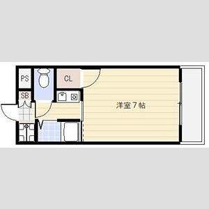 ローズインローズ2(1K/2階)の間取り写真