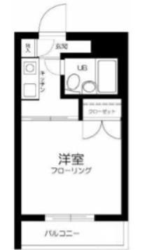 ハイタウン西蒲田(1K/1階)の間取り写真