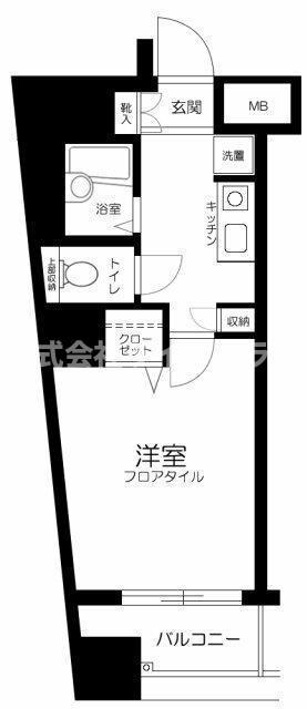 フォレストヒルズ小日向(1K/8階)の間取り写真