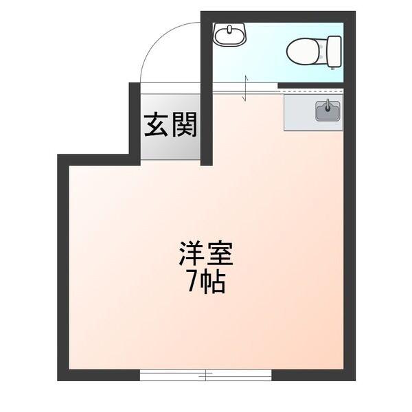 ユニバーサル10(ワンルーム/2階)の間取り写真