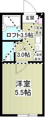 LALUCE YOKOHAMA(1K/1階)の間取り写真