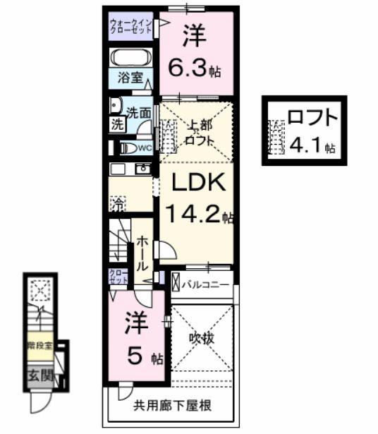 アニマルベース・MITAKA(2LDK/2階)の間取り写真