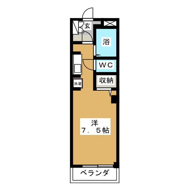 東京メトロ丸ノ内線 南阿佐ケ谷駅 徒歩3分 3階建 築34年(ワンルーム/1階)の間取り写真