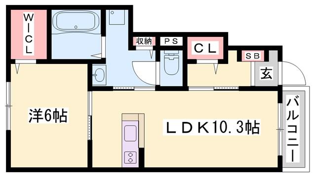コンフォートカーサIII(1LDK/1階)の間取り写真