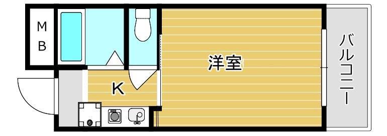 R・K・Aマンション(1K/3階)の間取り写真