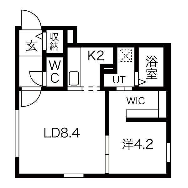 セナ元町(1LDK/1階)の間取り写真