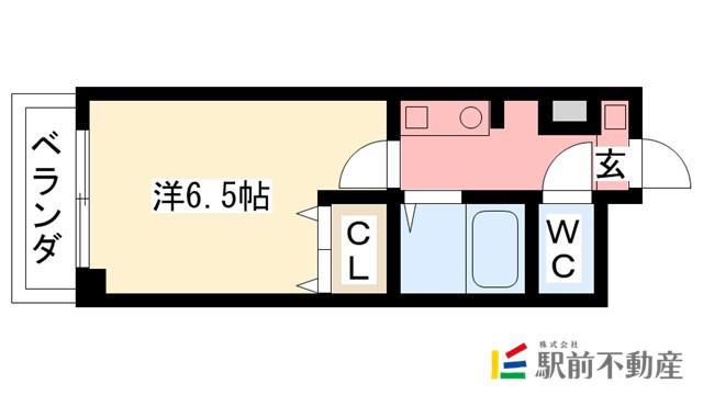 ルポ小郡駅前(1K/4階)の間取り写真