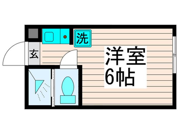 エスポワール西新井(ワンルーム/2階)の間取り写真