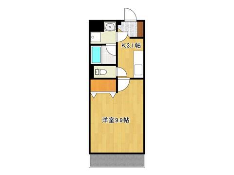 フォレストハウス田中(1K/3階)の間取り写真