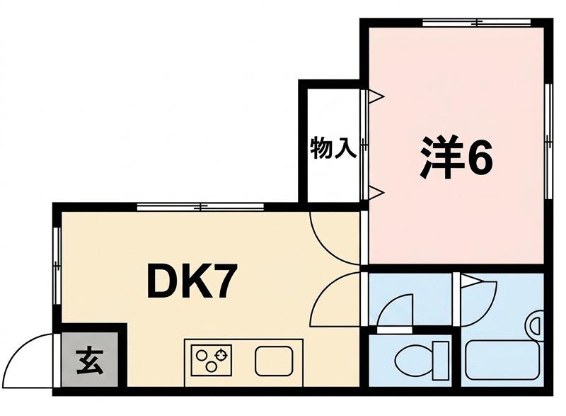 マイルーム今川(1DK/1階)の間取り写真