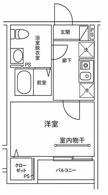 ソラーレ(1K/1階)の間取り写真