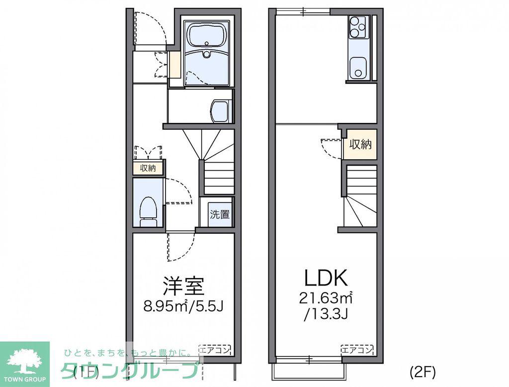 レオネクストアヴニール(1LDK/1階)の間取り写真