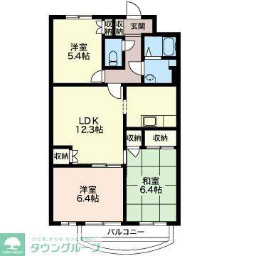 アルシオネ(3LDK/2階)の間取り写真