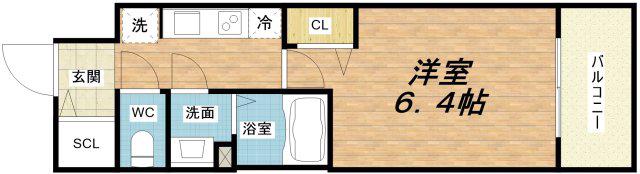 プレサンス DOMECITY コレーレ(1K/11階)の間取り写真