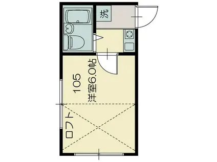 スターパレス 2(1K/1階)の間取り写真