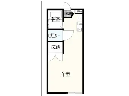 レオパレスK.HONMACHI(ワンルーム/1階)の間取り写真