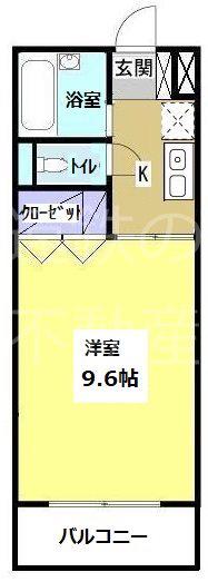 CUSTOM中島(1K/3階)の間取り写真