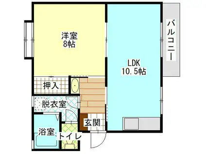 サンコーポ(1LDK/1階)の間取り写真