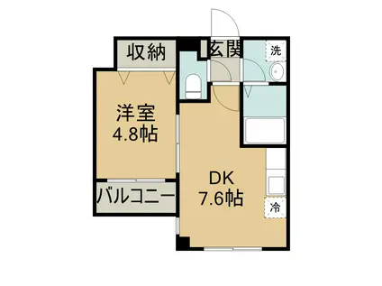 センチュリーヒルズ幕張B棟(1DK/3階)の間取り写真