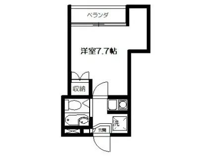 TS GARDENみずほ台(1K/2階)の間取り写真