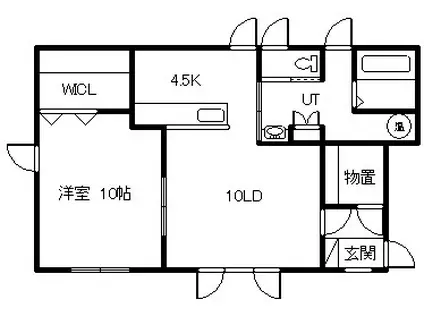 ファインカムイ(1LDK/2階)の間取り写真