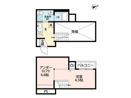 リガヤ・グリエラ(ワンルーム/2階)の間取り写真