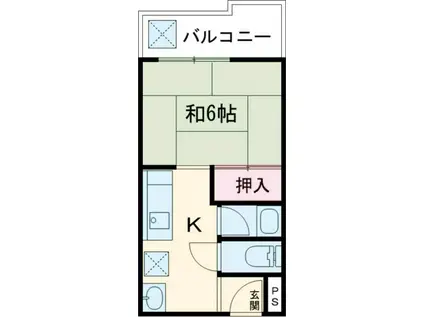 シャルル四条畷駅前(1K/4階)の間取り写真