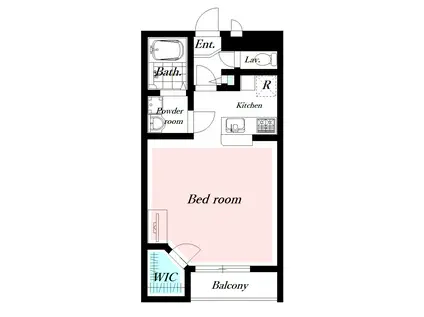 レオパレスRIVER(1K/2階)の間取り写真