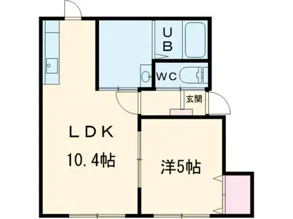 SALVIA(1LDK/2階)の間取り写真