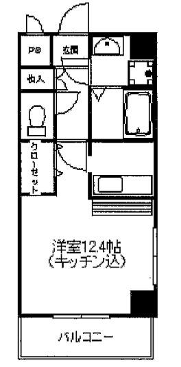 STUDIO-I(1K/2階)の間取り写真