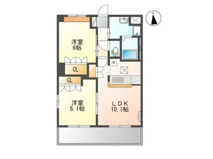 メゾンド・エスペランスI(2LDK/1階)の間取り写真