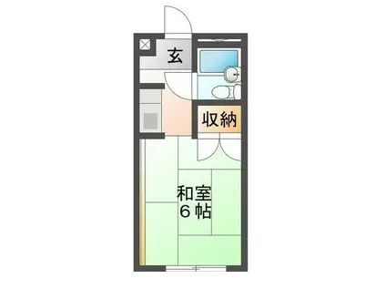 ハイシティ南松山(1K/1階)の間取り写真