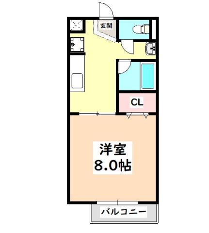 JR東海道本線 三河安城駅 徒歩20分 2階建 築21年(1K/1階)の間取り写真