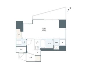 グルーブ神戸元町アリア(1K/2階)の間取り写真