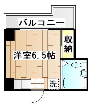 グランデュール高橋(ワンルーム/2階)の間取り写真