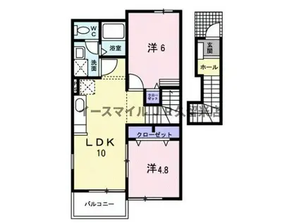 ハイグランツ(2LDK/2階)の間取り写真