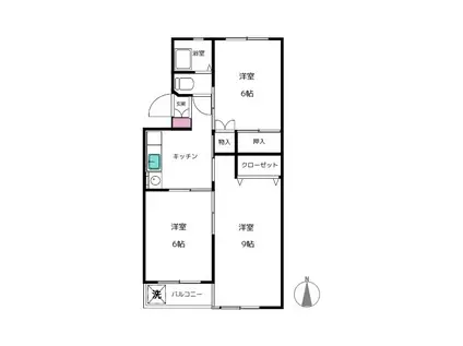 柊マンション(3DK/2階)の間取り写真