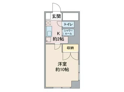 麦島建設本社ビル(1K/8階)の間取り写真
