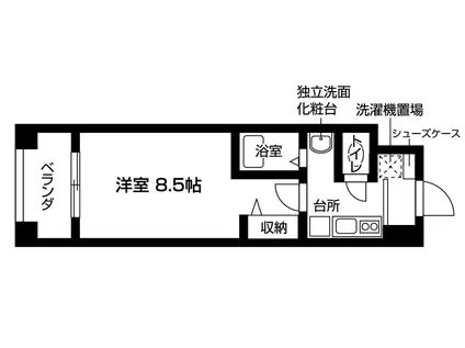 ウイステリア神宮西(1K/5階)の間取り写真