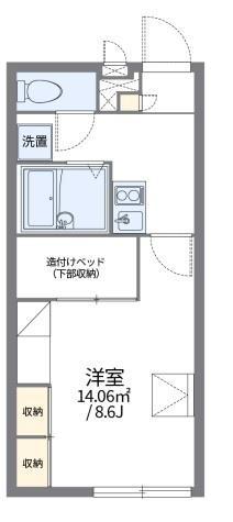 レオパレスかぐや(1K/2階)の間取り写真
