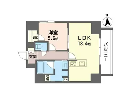 リブス本厚木(1LDK/2階)の間取り写真