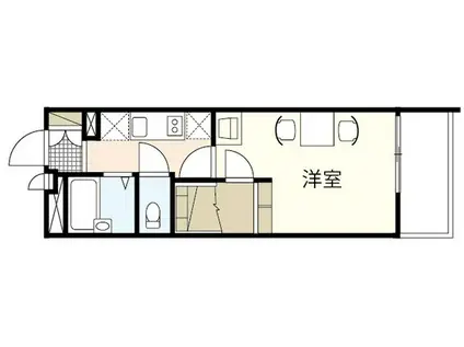 レオパレスグランデタカヤマ(1K/2階)の間取り写真