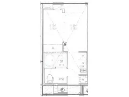 荒川区西尾久五丁目PJ(ワンルーム/2階)の間取り写真