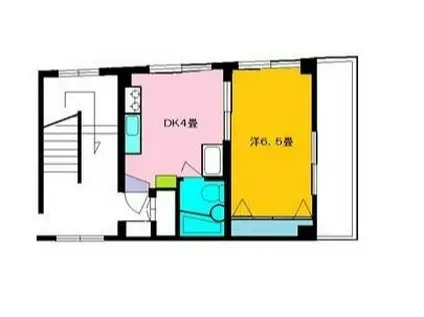 ジュネシス青山(1DK/3階)の間取り写真