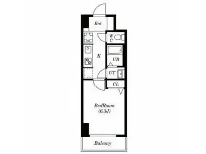 セントランド所沢(1K/3階)の間取り写真