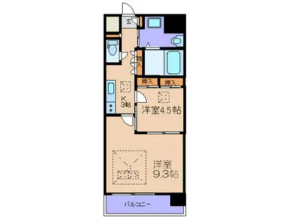 ノース VILLAGE BIRTH PLACE(2K/3階)の間取り写真