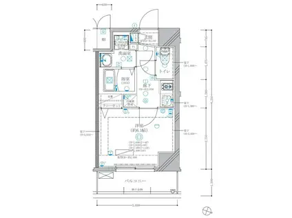 ディアレイシャス東別院IV(1K/2階)の間取り写真